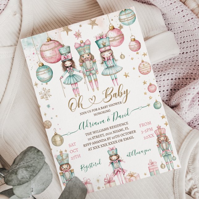 Åh Baby Vinter Jul Baby Shower Inbjudningar (Skapare uppladdad)