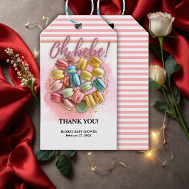 Åh bebe Fransk Patisserie Baby Shower Presentetikett