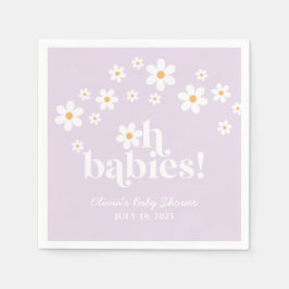 Åh bebisar! Tusenskönor lila Baby Shower Pappersservett