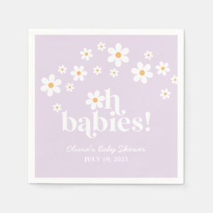 Åh bebisar! Tusenskönor lila Baby Shower Pappersservett