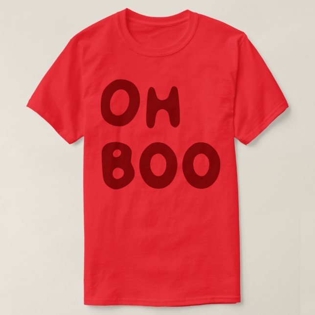 Åh Boo i blodet rött T Shirt (Design framsida)
