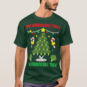 Åh Broccoli Träd Funny Vegetarian Vegan jul T Shirt