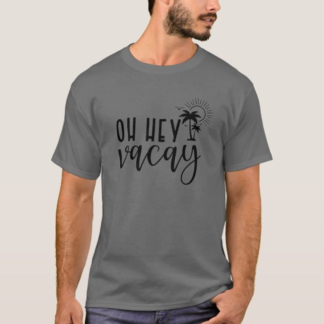 Åh, Cacay Handflatan Träd, sommarfamiljevaktation  T Shirt (Framsida)