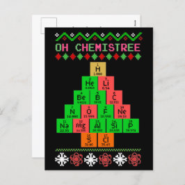 Åh Chemistree - Äkta julsötare för kemist Helg Vykort