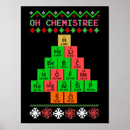 Åh Chemistree - Äkta julsötare för kemist Poster