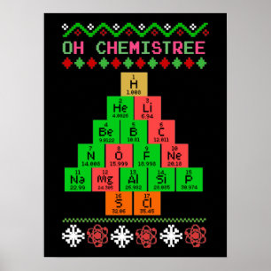Åh Chemistree - Äkta julsötare för kemist Poster