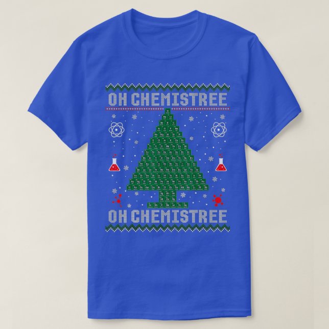Åh Chemistree Funny Science jul Ugly Sweater T Shirt (Design framsida)