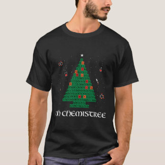 Åh Chemistree Grönt Periodic Bord Julgran T Shirt
