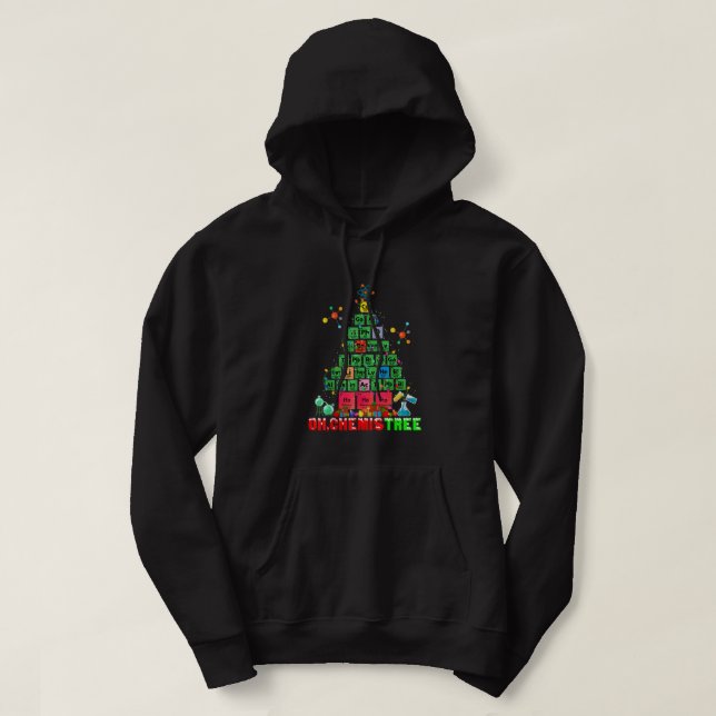 Åh Chemistree Julgran Julafton Ljus kemi Hoodie (Design framsida)