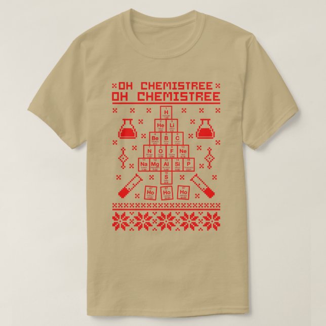 Åh Chemistree Oh Chemistree Chemistry Ugly Sweater T Shirt (Design framsida)