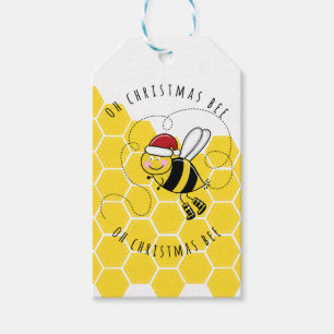 åh. christmas bee träd gulligt pun kort