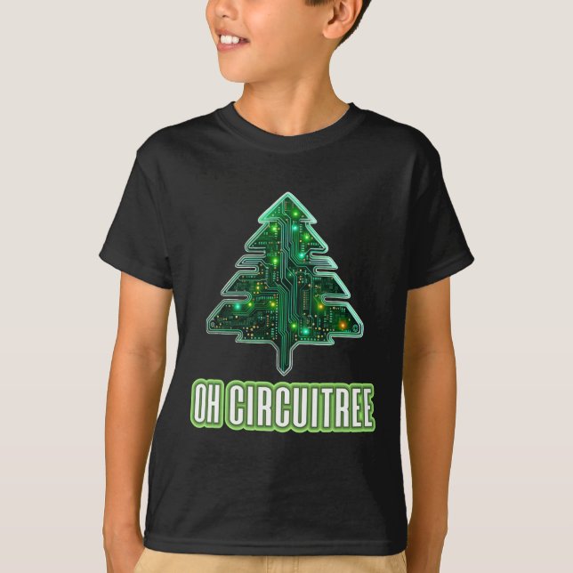 Åh Circuitree-julkretskort T Shirt (Framsida)