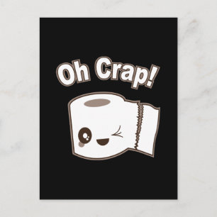 Åh Crap (Toilet Papper) Vykort