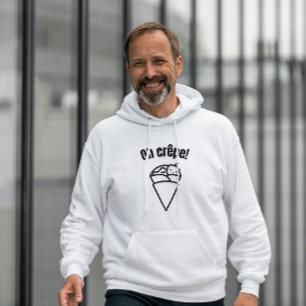 Åh, crêpe! Funny Cute Minimalistic Food Hoodie