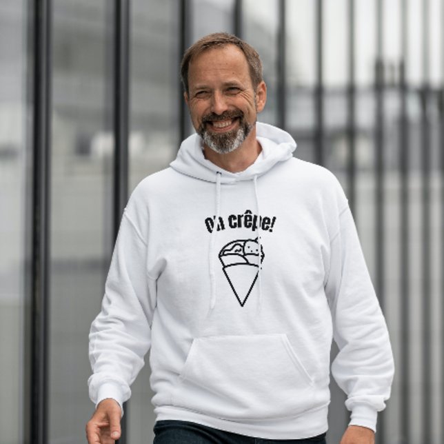 Åh, crêpe! Funny Cute Minimalistic Food Hoodie (Skapare uppladdad)