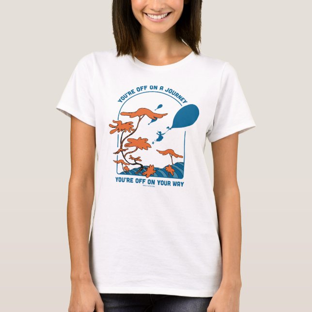 Åh, de platser du kommer att gå! "Av på en resa" T Shirt (Framsida)
