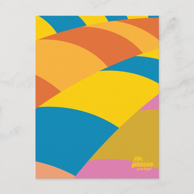 Åh, de platser du kommer att gå! Färgglada ballong Vykort (Framsida)