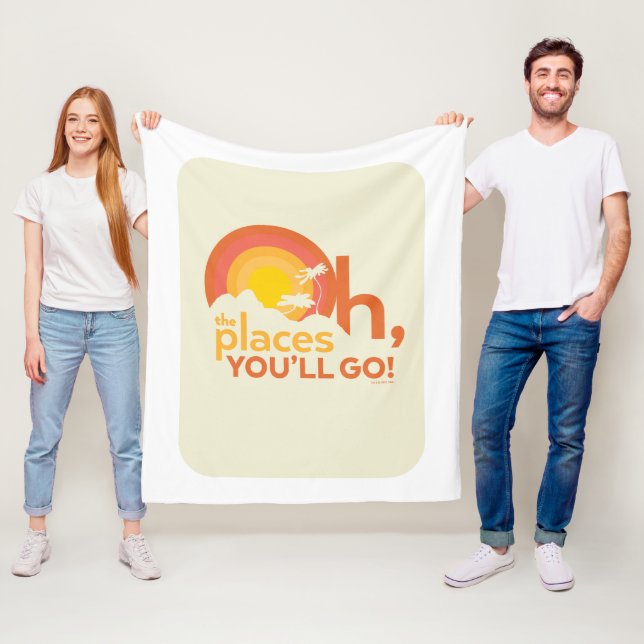 Åh, de platser du kommer att gå! Landskapstypograf Fleecefilt (På plats)