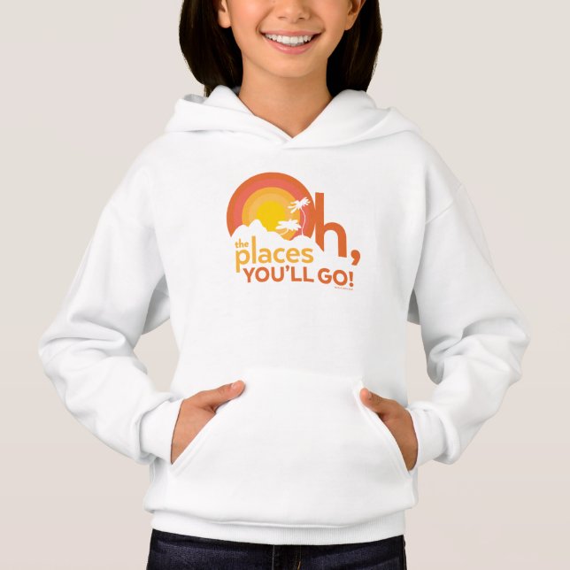 Åh, de platser du kommer att gå! Landskapstypograf T Shirt (Framsida)
