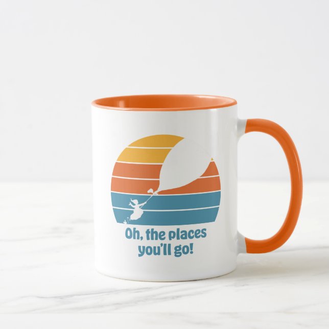 Åh, de platser du kommer att gå! Retro solnedgång Mugg (Höger)