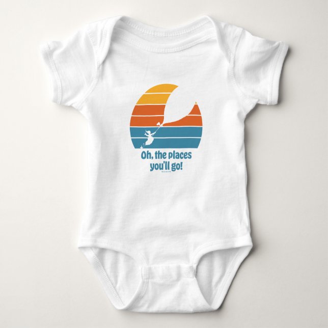 Åh, de platser du kommer att gå! Retro solnedgång T Shirt (Framsida)
