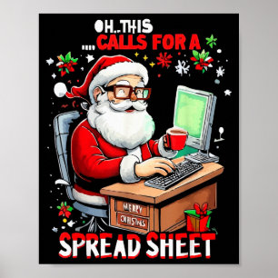 Åh, det här kräver ett kalkylblad, rolig Excel Chr Poster