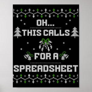 Åh detta kräver ett kalkylblad Fult jul för Poster