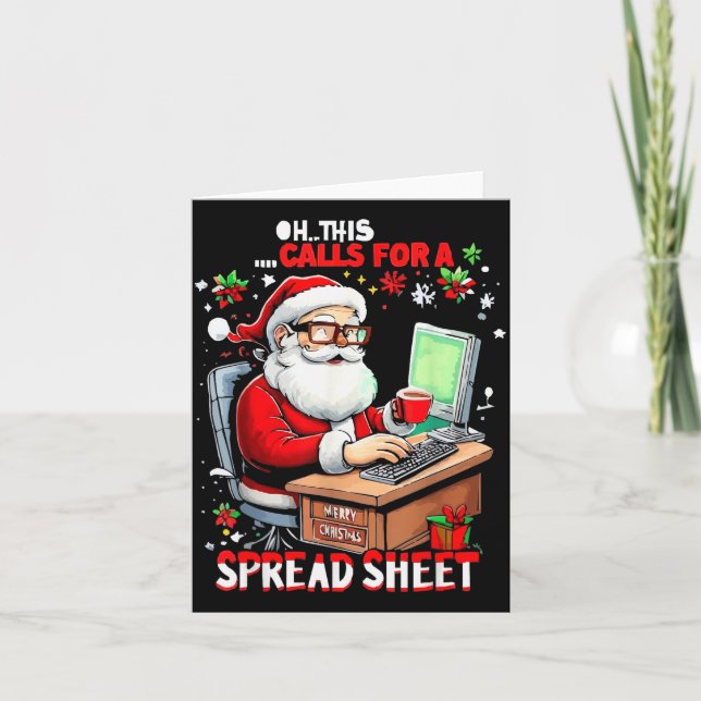 Åh detta kräver ett kalkylblad, rolig Excel Chris Kort (Framsida)
