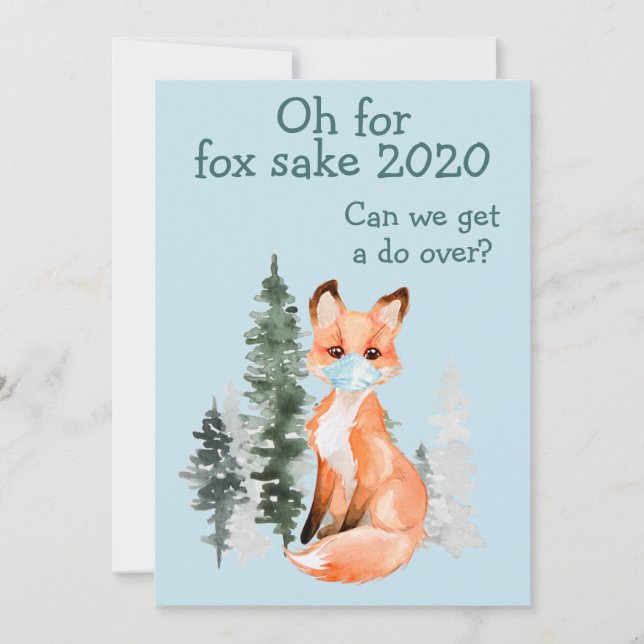Åh för Fox Sake 2020 Do-over Julkort (Framsida)