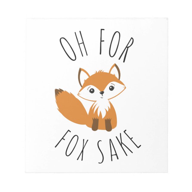 Åh för Fox Sake Anteckningsblock (Framsida)