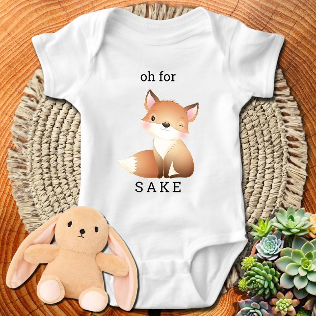 Åh för Fox Sake Cute Funny Baby Bodykostym T Shirt (Skapare uppladdad)