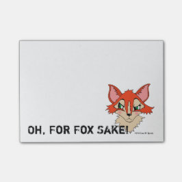 Åh för Fox Sake Cute Red Orange Foxy Post-it Block