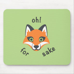 Åh! För fox Sake-frasen Emoji-tecknad Musmatta