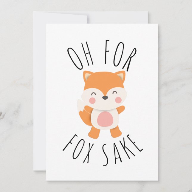Åh för Fox Sake Julkort (Framsida)