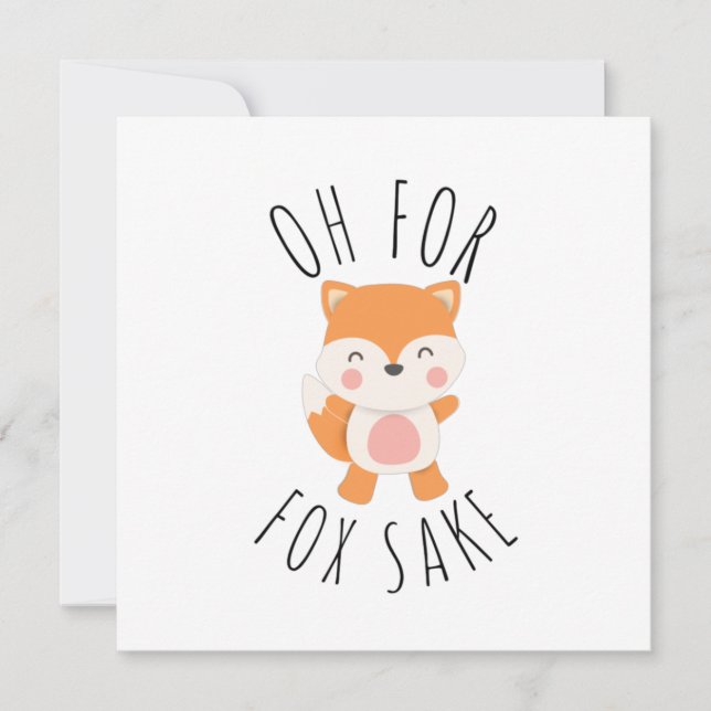 Åh för Fox Sake Julkort (Framsida)