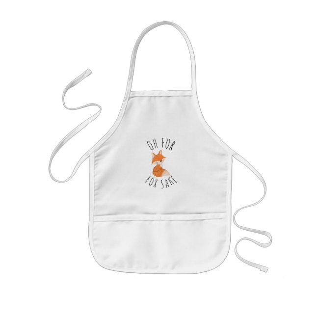 Åh för Fox Sake Kids' Apron Barnförkläde (Framsidan)