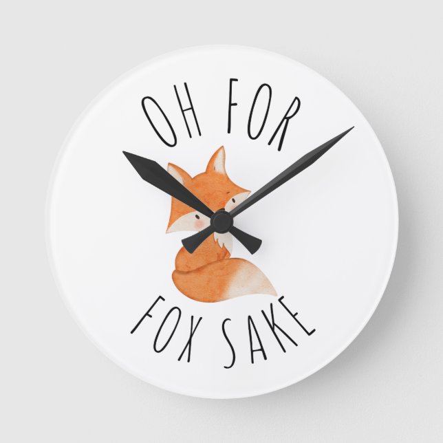 Åh för Fox Sake Rund Klocka (Framsida)