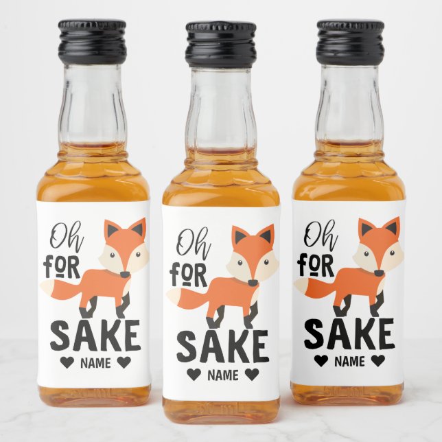 Åh för Fox Sake Spritflaskor Etikett (Flaskor)
