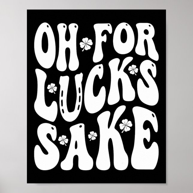 Åh för lyckans skull St Patricks Day män kvinnor p Poster (Framsidan)