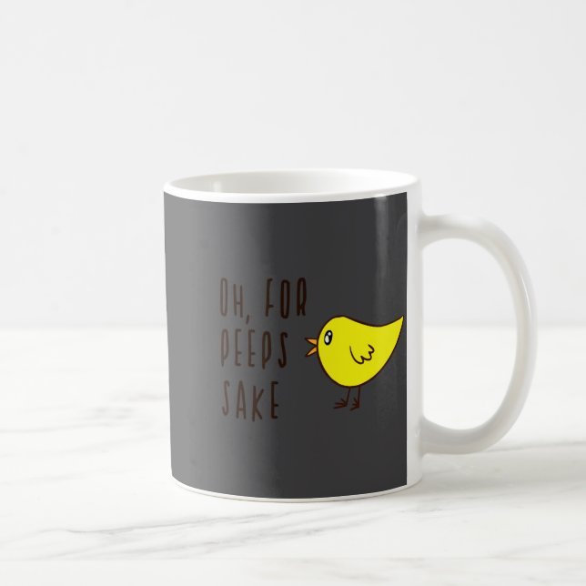 Åh för sakens skull Söt Behaglig Kyckling Påsk Rol Kaffemugg (Höger)