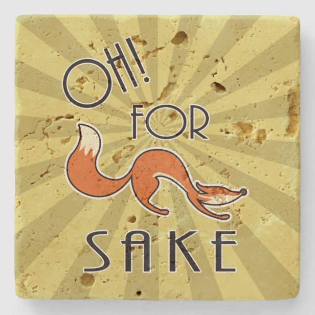 Åh för Underlägg av fox Sake Stone Sten (Framsidan)