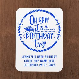 Åh Frakt Birthday Resa Cruise Door Magnet