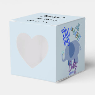 Åh, grabben! Åh Baby! Blue Elephant Baby Shower Presentaskar