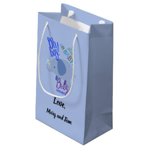 Åh, grabben! Åh Baby! Blue Elephant Baby Shower Sm