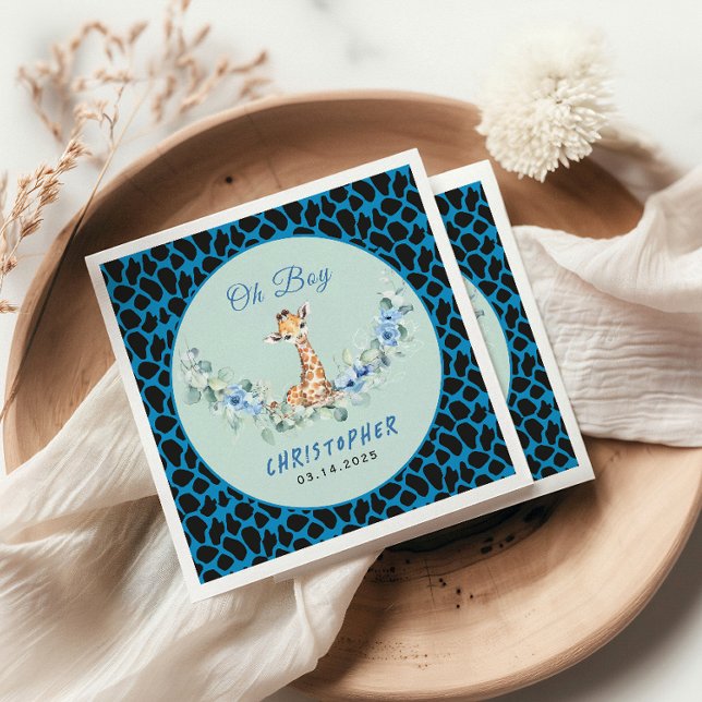 Åh, grabben! Baby Giraffe Baby Shower Pappersservett (Skapare uppladdad)