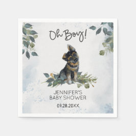 Åh, grabben! Baby Shower Cute Puppy Pappersservett