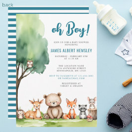 Åh, grabben! Baby Shower för trädsdjur Inbjudningar