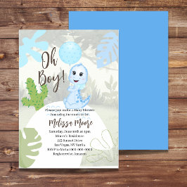 Åh, grabben! Blåballong Baby Dinosaur Inbjudningar