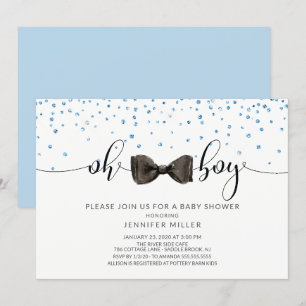Åh, grabben! Bow Tie Boys Baby Shower Inbjudningar