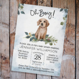Åh, grabben! Hämta babyskor för Hund med valpar me Inbjudningar